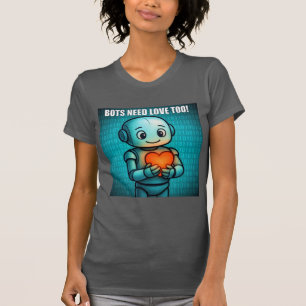 Camiseta Los robots también necesitan amor - Gris asfalto p