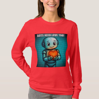 Camiseta Los robots también necesitan amor - Manga brillant