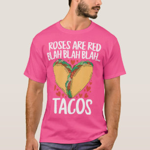 Camiseta Los Rosas amantes de la comida son Red Blah Tacos