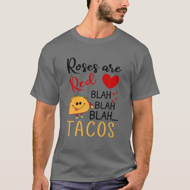 Camiseta Los rosas son la comida del Día de San Valentín de (Anverso)