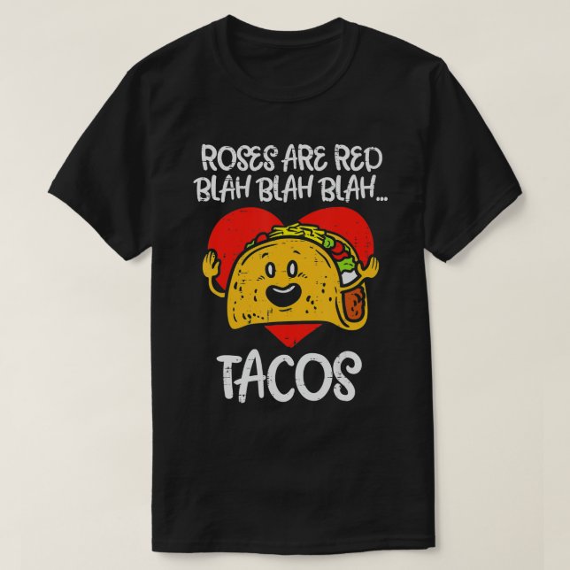 Camiseta Los rosas son la comida del Día de San Valentín de (Diseño del anverso)
