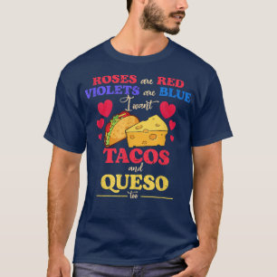 Camiseta Los rosas Son Violetas Rojas Azul Si No Tacos Y Qu