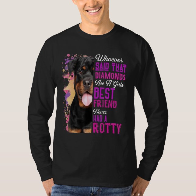 Camiseta Los Rottweilers Son Los Chicas Mejor Amigo Perro M (Anverso)