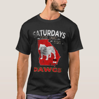 Camiseta Los Sábados Son Para Los Dawgs El Estado Bulldog