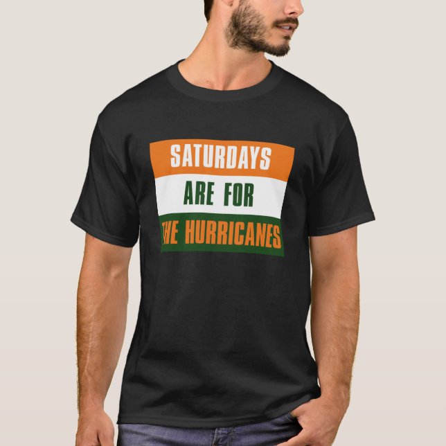 Camiseta Los sábados son para los huracanes, Universidad de (Anverso)