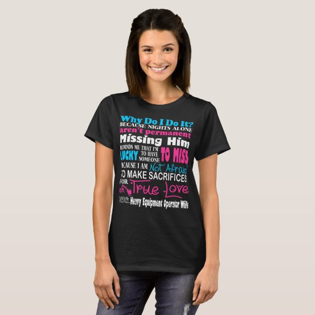 Camiseta Los sacrificios verdad a la esposa pesada del (Anverso completo)