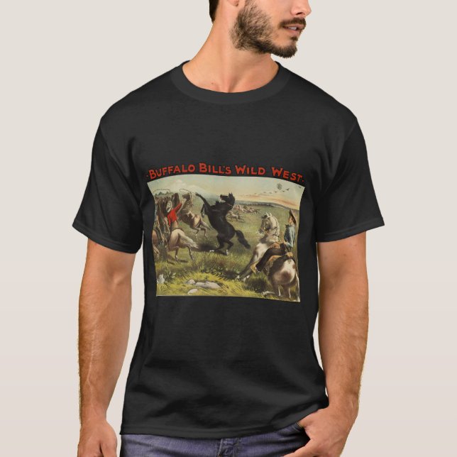 Camiseta Los salvajes caballos occidentales de Buffalo Bill (Anverso)