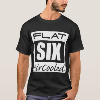 Camiseta Los seis motores refrigerados plano de Porsche