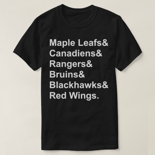 Camiseta Los seis originales (Diseño del anverso)