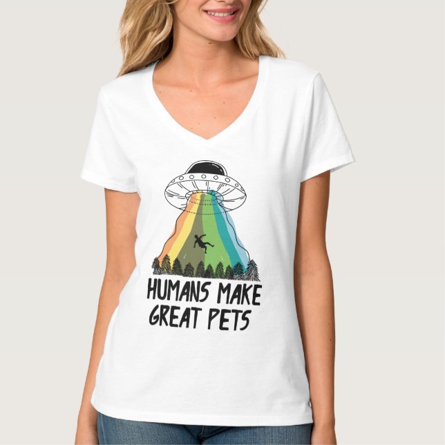 Camiseta Los seres humanos hacen grandes Mascotas OVNI disf (Anverso)