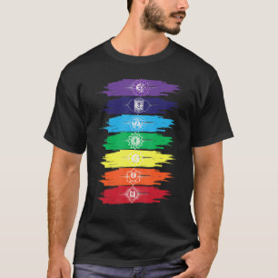 Camiseta Los Siete Chakra Del Cuerpo Humano