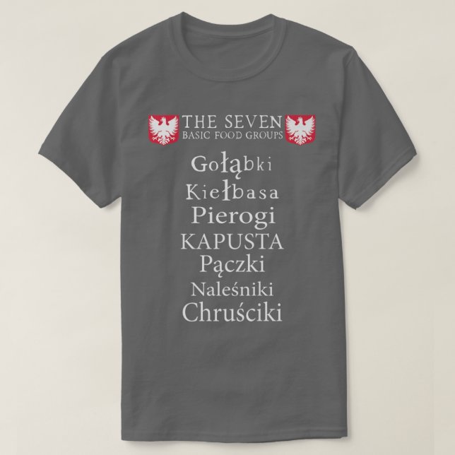Camiseta Los siete grupos de comida básica son divertidos r (Diseño del anverso)