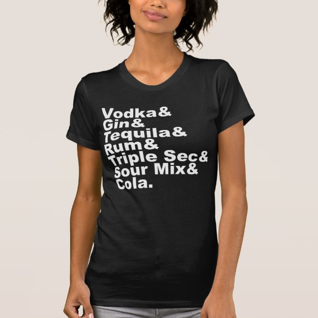 Camiseta Los Siete Ingredientes De Un Té Helado De La Isla. (Anverso)