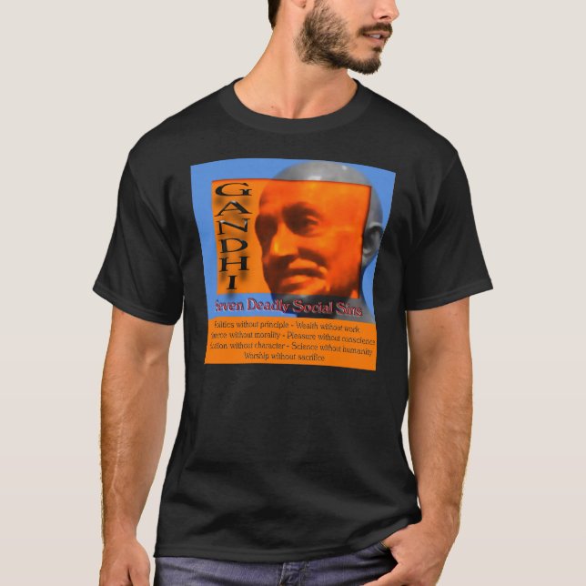 Camiseta Los siete pecados muerto sociales de Gandi (Anverso)