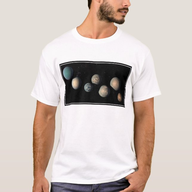 Camiseta Los Siete Planetas Del Tamaño De La Tierra Del Tra (Anverso)