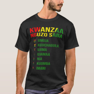 Camiseta Los Siete Principios De Kwanzaa - Nguzo Saba