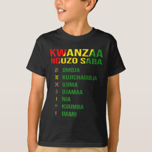 Camiseta Los Siete Principios De Kwanzaa - Nguzo Saba