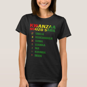 Camiseta Los Siete Principios De Kwanzaa - Nguzo Saba