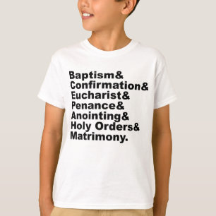 Camiseta Los siete sagrados del cristianismo y el catolicis