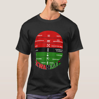 Camiseta Los símbolos africanos de Kwanzaa Kinara se añaden
