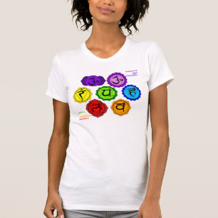 CAMISETA LOS SÍMBOLOS DE LA YOGA REIKI SIETE CHAKRAS