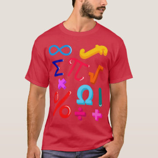 Camiseta Los símbolos matemáticos curos para el amante de l