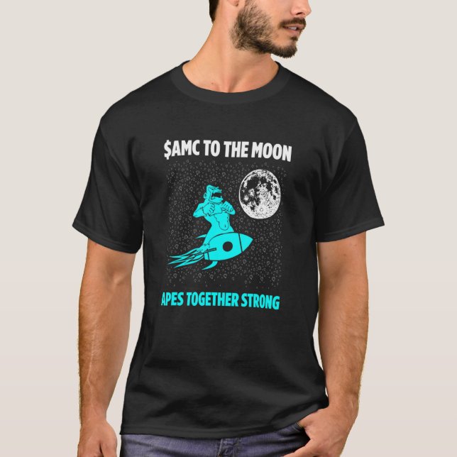 Camiseta Los Simios Fuertes A La Luna (Anverso)