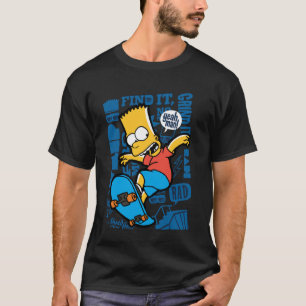 Camiseta Los Simpsons Bart Sí Hombre Muélelo Radical Patina