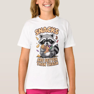 Camiseta Los Snacks Son Mejores Que La Basura, Mapache Dive