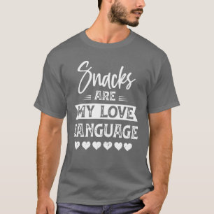 Camiseta Los snacks son mi lenguaje del amor regalo retro