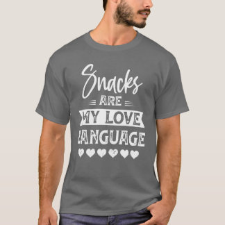 Camiseta Los snacks son mi lenguaje del amor regalo retro