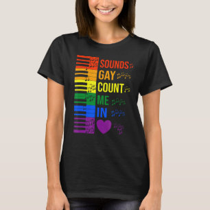 Camiseta Los Sonidos Gay Cuentan Mí En El Teclado Lgbtq Y E