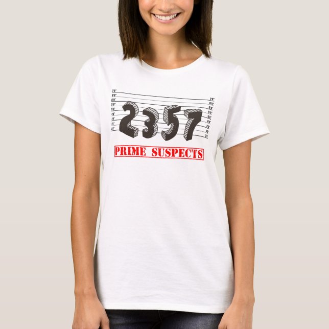Camiseta Los sospechosos del número primero (Anverso)