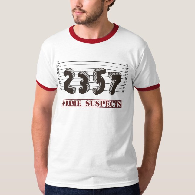 Camiseta Los sospechosos del número primero (Anverso)