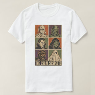 Camiseta Los sospechosos habituales de Halloween vintage Mo