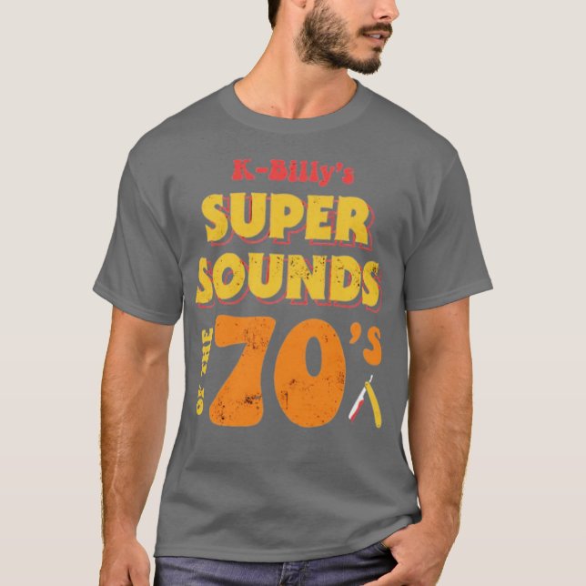 Camiseta Los súper sonidos de los 70 de K-Billy (Anverso)