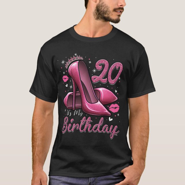 Camiseta Los tacones altos llegan a mis 20 años 20 y F (Anverso)