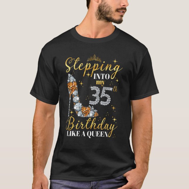 Camiseta Los tacones altos se sumergen en mi 35º cumpleaños (Anverso)