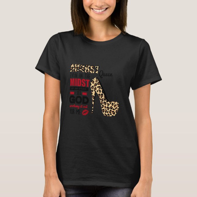 Camiseta Los Talones Altos De Leopardo Agosto Reina En Medi (Anverso)