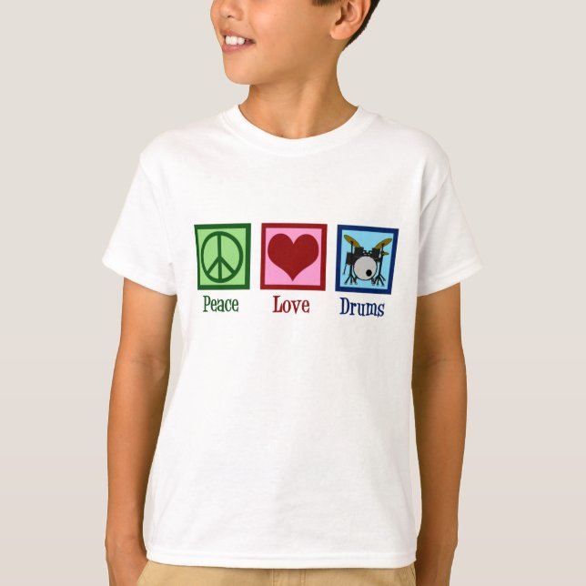 Camiseta Los tambores de amor por la paz cutan a los niños  (Anverso)