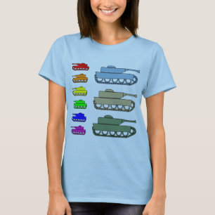 Camiseta Los tanques de ejército de neón - arte pop