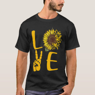 Camiseta Los tanteos de girasol ASL para las mujeres aman l