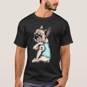 Camiseta Los tatuajes de Bulldog francés que amo a papá p