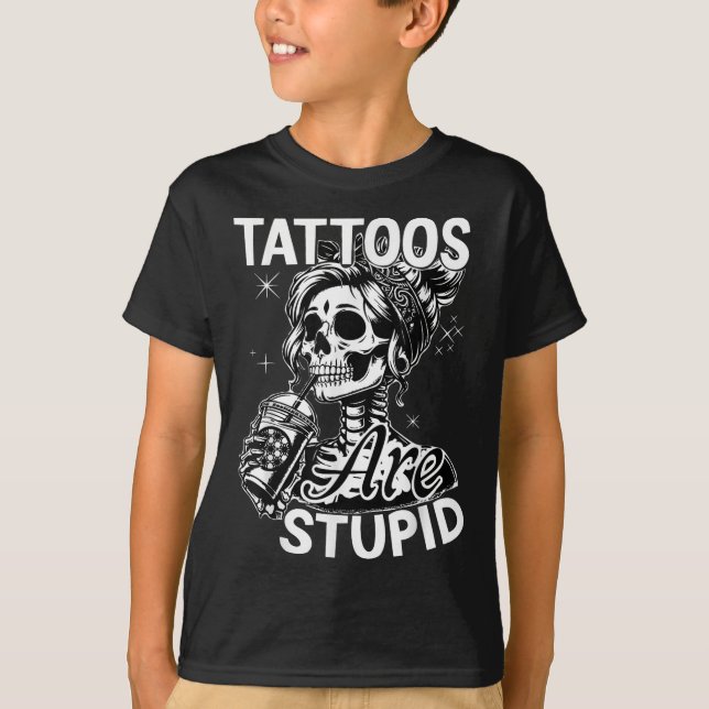Camiseta Los Tatuajes De Cita De Tatuaje De Tinta Graciosa  (Anverso)