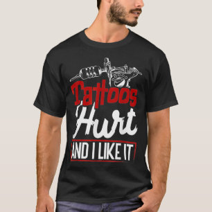 Camiseta Los tatuajes hieren y me gusta la moto de tatuaje
