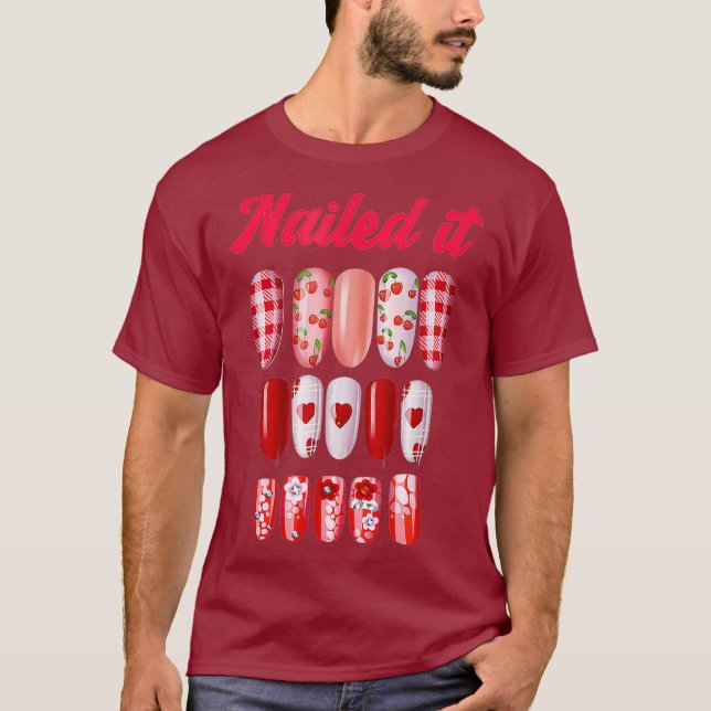 Camiseta Los técnicos de las uñas lo clavaron con arte de l (Anverso)