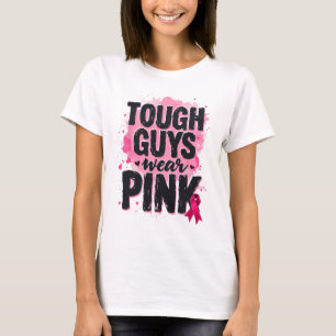 Camiseta Los Tejidos Usan Cáncer De Mama Rosado Sensibiliza