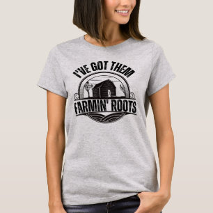Camiseta Los tengo cultivando raíces en el granero y camise