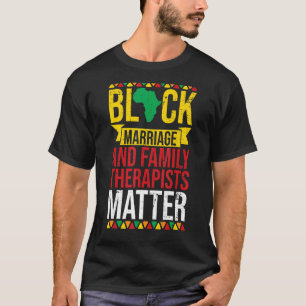 Camiseta Los terapeutas de la familia del matrimonio negro 