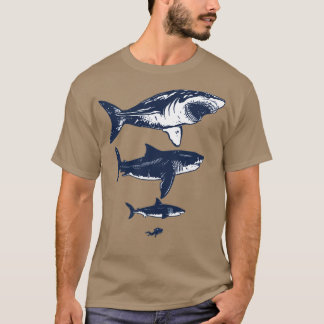 Camiseta Los tiburones bucean la vida marina